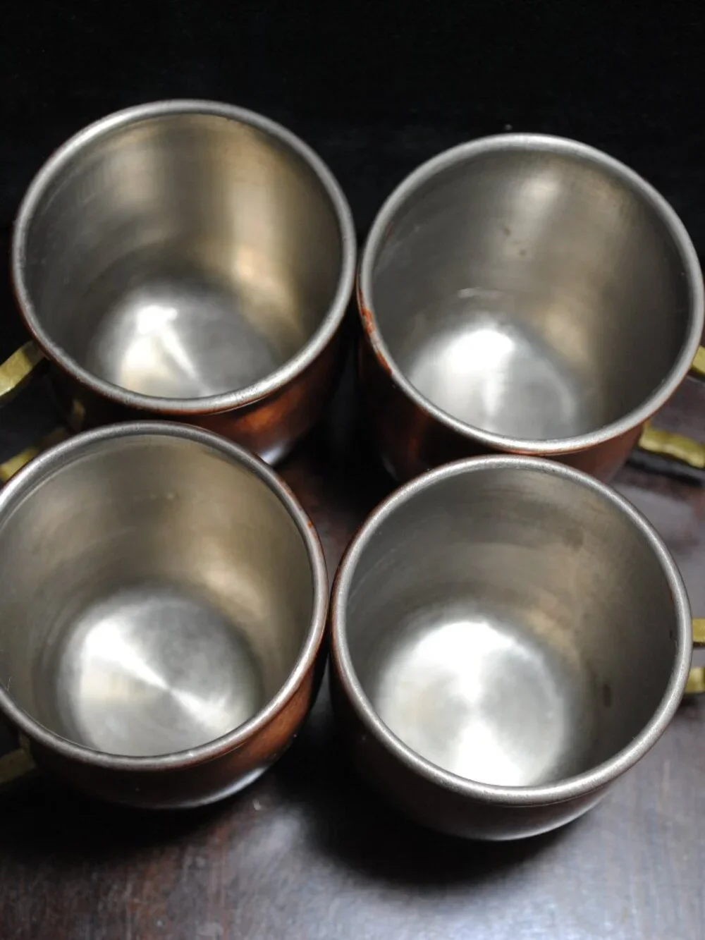 Set of 4 Mini Copper Plated Moscow Mule Mugs